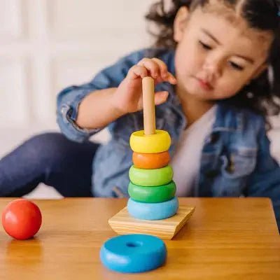 Jouet en Bois - WoodenToys™ - Tour arc - en - ciel - Bébé veut tout